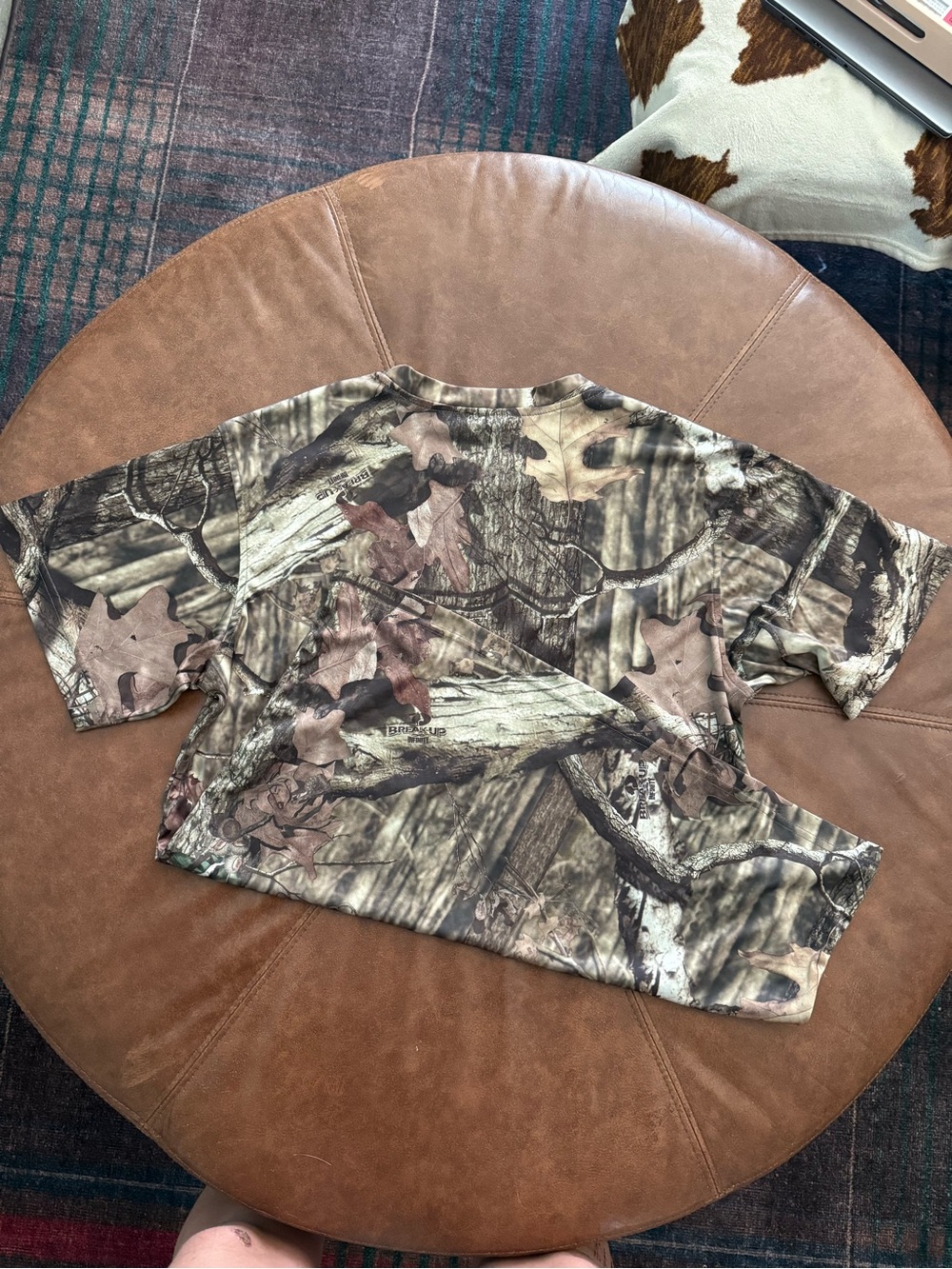 Mossy Oak Men's Short Sleeve Camo Shirt - Brown, Green, Tan
